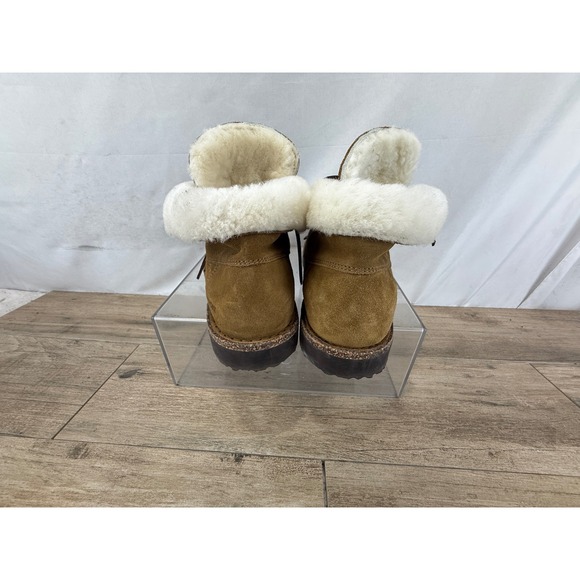 Birkenstock Bakki Suede Shearling Lined Boots Brown Mens 8 Womens 10 EU 41